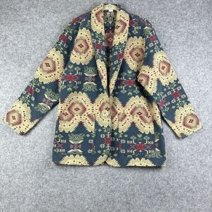 VTG Gotcha Covered Tapestry Jacket Womens M Aztec Southwestern Blazer USA 90s